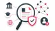Illustration zur Authority Validation mit Lupe, Dokument und vernetzten Vertrauenssignalen