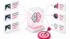 Few-Shot Prompting Illustration mit mehreren Beispieleingaben und KI-Output in Pink und Dunkelblau auf weißem Hintergrund.