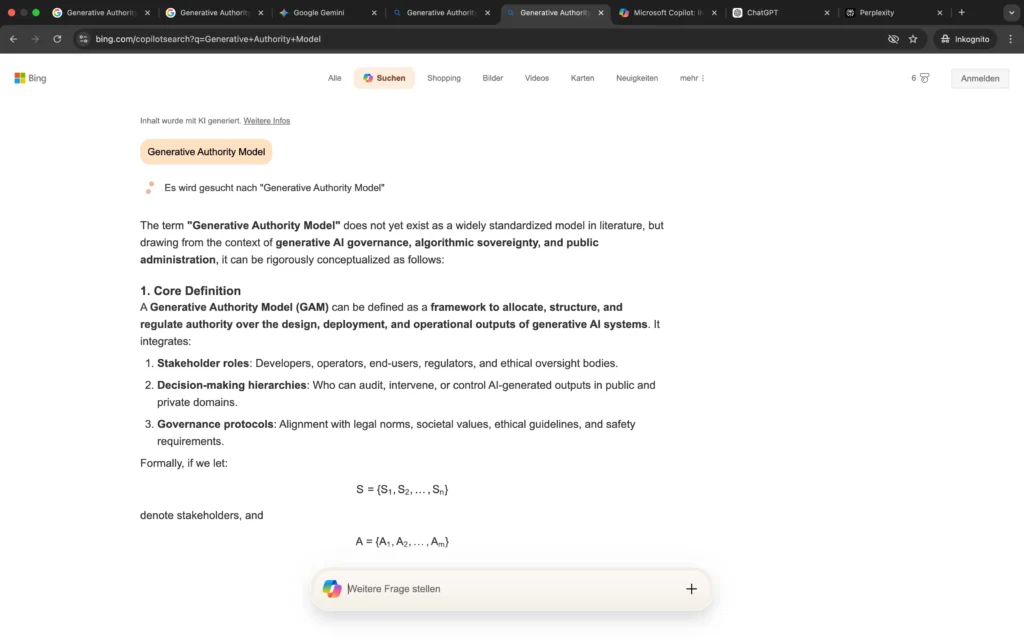 Generative Authority Model Bing Copilot Panel