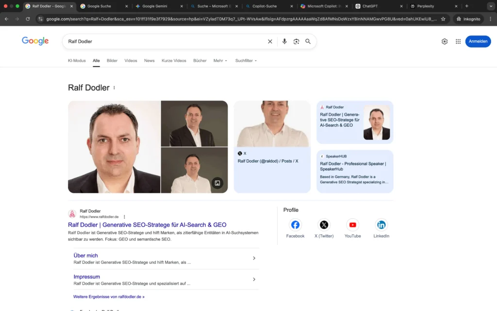 Ralf Dodler in Google Organic SERP vom 02.03.26