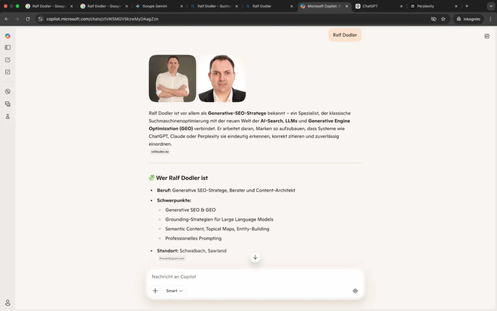 Ralf Dodler in Microsoft Copilot App vom 03.02.26